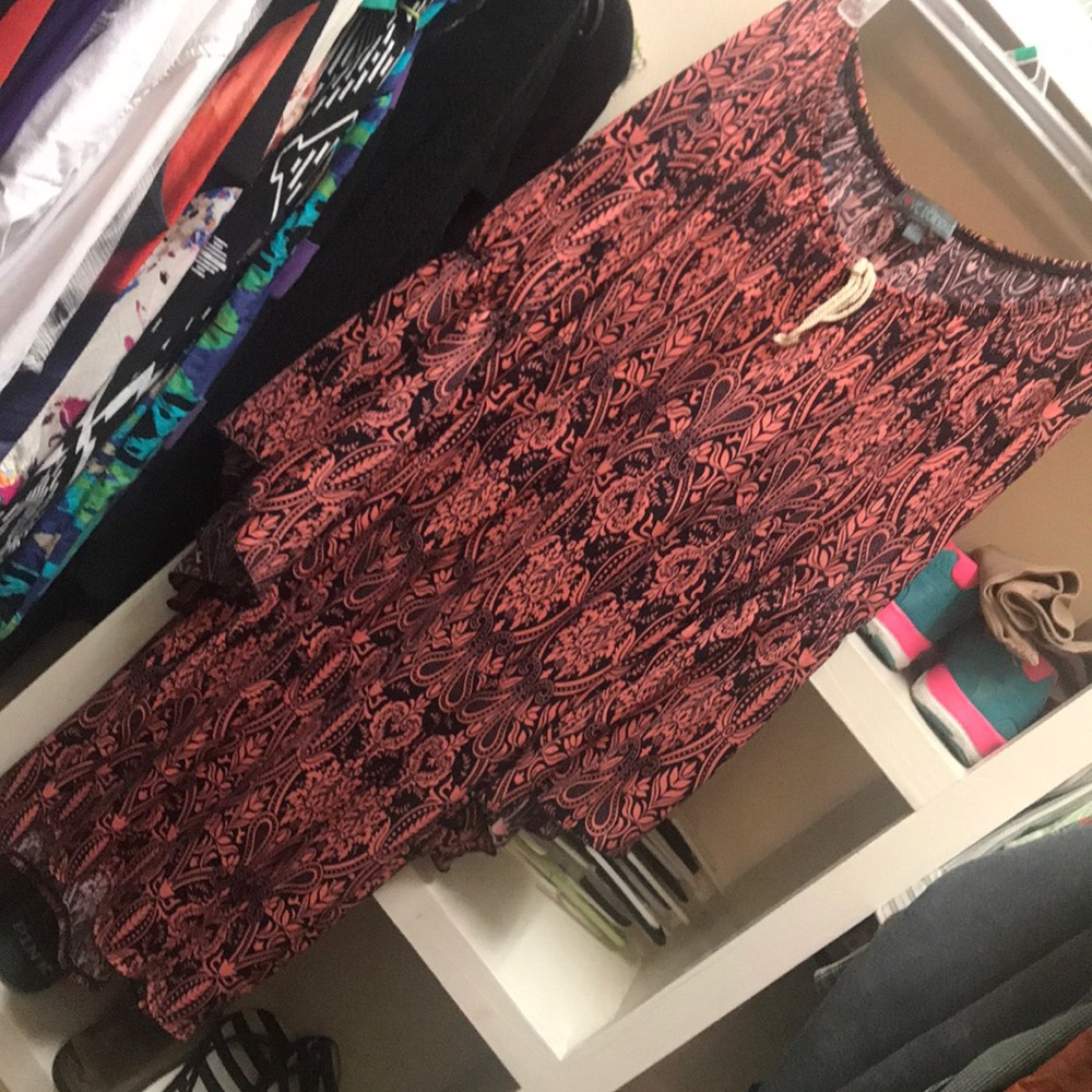 Dress size 3x dark blue and coral